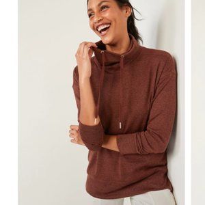 Like New! Soft Melange Cowlneck Tunic Sweater: Rust Color